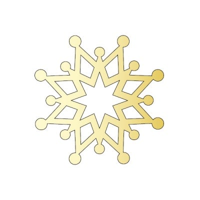 Декоративна фигура RicoDesign, КРИСТАЛ 4, GOLD, 4 8/8 cm