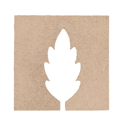 Декоративна фигура RicoDesign, ЛИСТ 2 В КВАДРАТ, MDF, 7.5/7.5/0.5 cm