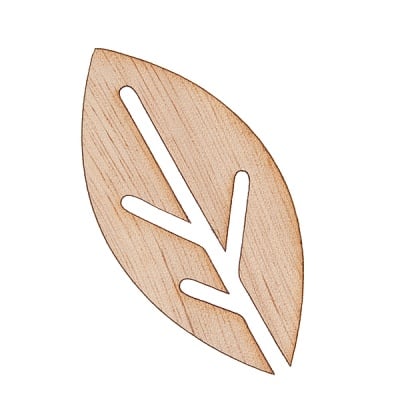 Декоративна фигура RicoDesign, ЛИСТ СТИЛИЗИРАН, MDF, 7/3.5 cm