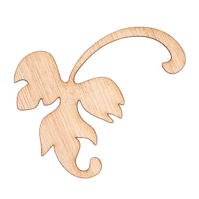 Декоративна фигура RicoDesign, ЛИСТО ЛЯВО, MDF, 6.5/8.5 cm
