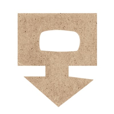 Декоративна фигура RicoDesign, ОРНАМЕНТ 3, MDF, 5/4.5/0.5 cm