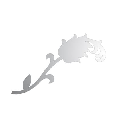 Декоративна фигура RicoDesign, ОРНАМЕНТ ЦВЕТЕ, SILVER, 7.5/21 cm