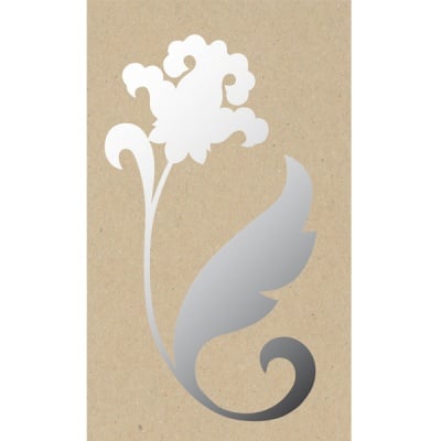 Декоративна фигура Rico Design, ОРНАМЕНТ ЦВЕТЕ, SILVER, 9.5/11.5 cm