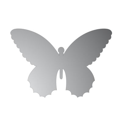 Декоративна фигура RicoDesign, ПЕПЕРУДА, SILVER, 9.5/14.5 cm