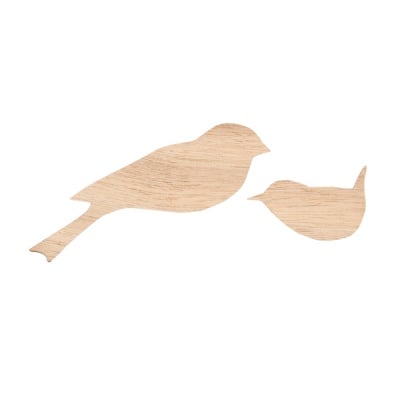 Декоративна фигура RicoDesign, ПТИЦА С МАЛКО, MDF, 7.5/20.5 cm