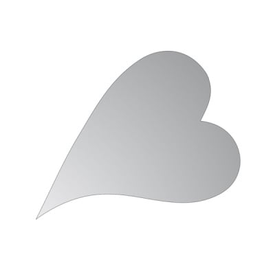 Декоративна фигура RicoDesign, СЪРЦЕ, SILVER, 9/6.5 cm