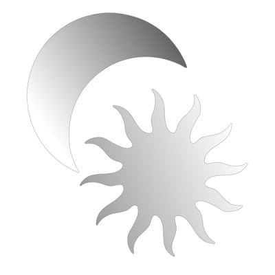 Декоративна фигура RicoDesign, СЛЪНЦЕ И ЛУНА, SILVER