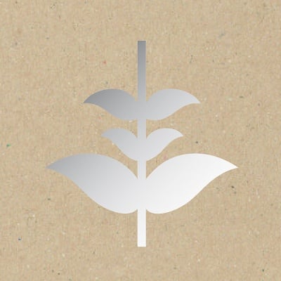 Декоративна фигура RicoDesign, СТЕБЛО С ЛИСТА, SILVER, 6.5/8.5 cm