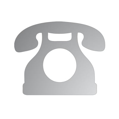 Декоративна фигура RicoDesign, ТЕЛЕФОН, SILVER, 8.5/10.5 cm