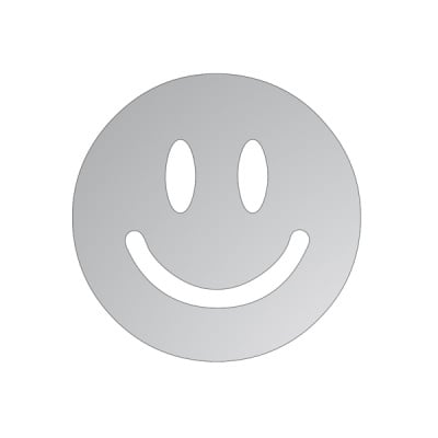 Декоративна фигура RicoDesign, УСМИВКА, SILVER, 6/6 cm