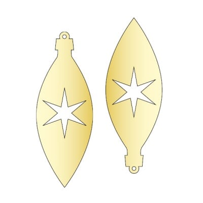 Декоративна фигура RicoDesign, ВИСУЛКА 1 2ч., GOLD, 11/4 cm