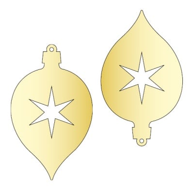 Декоративна фигура RicoDesign, ВИСУЛКА 2 2ч., GOLD, 9.3/5.6 cm