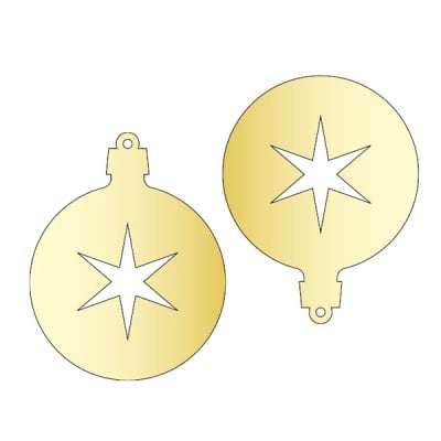 Декоративна фигура RicoDesign, ВИСУЛКА 3 2ч., GOLD, 7.6/6 cm