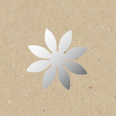 Декоративна фигура RicoDesign, ЗАОСТРЕН ЦВЯТ, SILVER, 5/5 cm