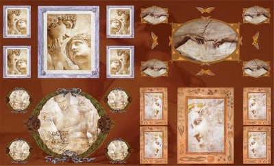 Декупажна хартия, 60 gr/m2, 33 x 48 cm, 1л, Антично