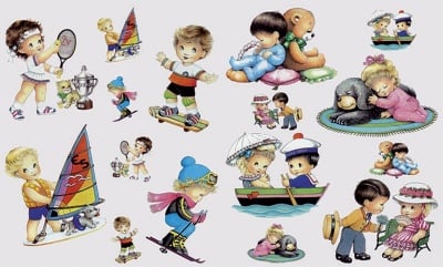 Декупажна хартия, 60 gr/m2, 33 x 48 cm, 1л, Деца в свободно време