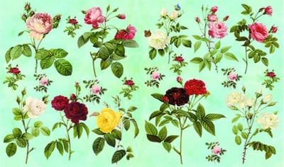 Декупажна хартия, 60 gr/m2, 33 x 48 cm, 1л, Диви рози