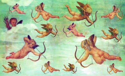 Декупажна хартия, 60 gr/m2, 33 x 48 cm, 1л, Купидончета