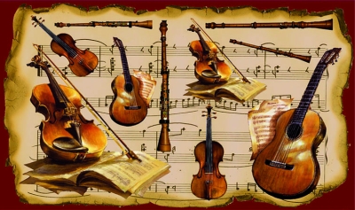 Декупажна хартия, 60 gr/m2, 33 x 48 cm, 1л, Музука