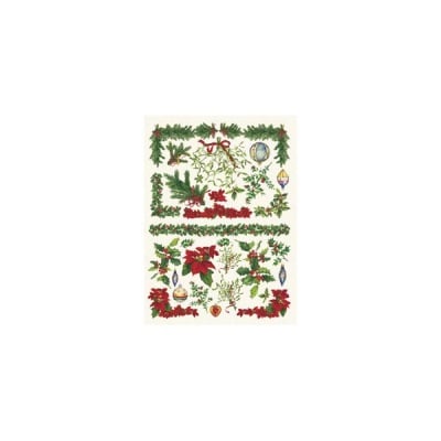 Декупажна хартия с мотиви, 40 g/m2, 50 x 70 cm, 1л, Коледни дръвчета