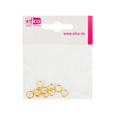 Двойна халка, 5 mm, 10 броя, позлатена