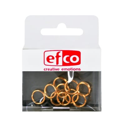 Двойна халка, ф  9 mm, 10 броя, позлатени