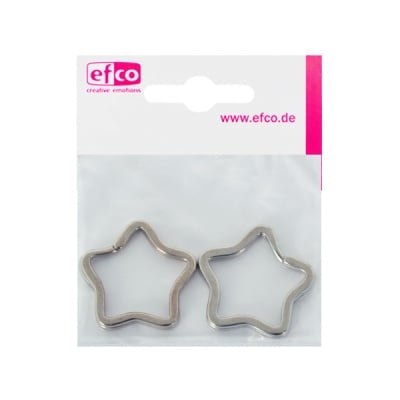 Двойна халка, звезда, ф 34 mm, 2 броя, сребриста
