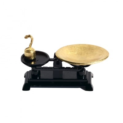 Кантар - миниатюра, 4,5 x 2 cm, 3 - черен/злато