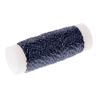 Къдрава медна тел, ф 0,25 mm, 45 m, синя