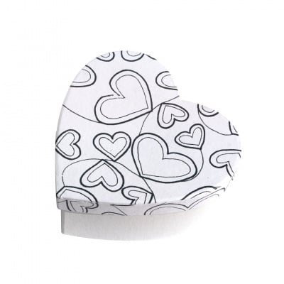 Кутия за декорация от картон, Сърце, 11 x 11 x 5 cm