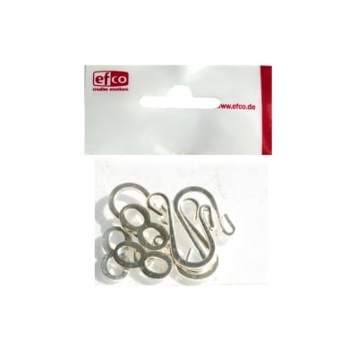 Кукички за бижута, 16 mm, 4 бр., посребрени