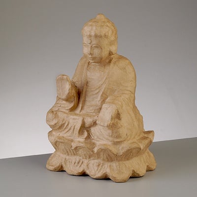 Фигура от папие маше, Буда, 30,5 x 20,5 x 17 cm