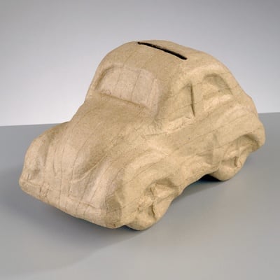 Фигура от папие маше, касичка 16,5 x 8,5 x 9 cm