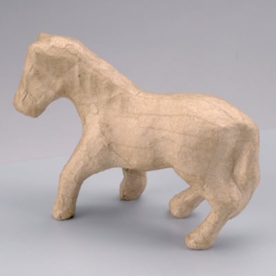 Фигура от папие маше, кон, 12,5 x 4,5 x 9 cm