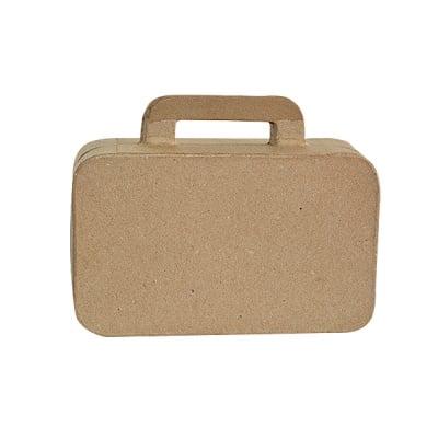 Фигура от папие маше, куфар, 16 х 12 х 5 см