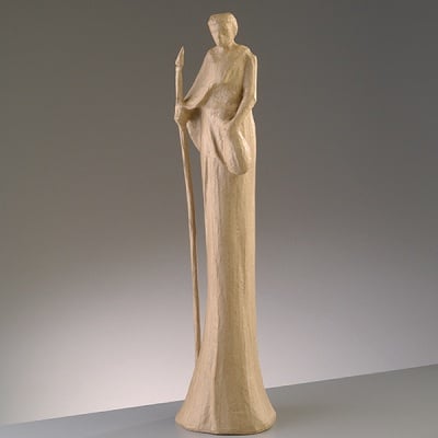 Фигура от папие маше, масайски войн, 14,5 x 12 x 61 cm