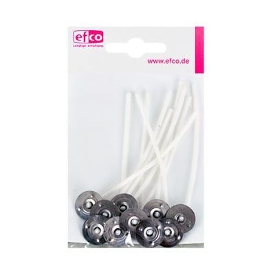 Фитил, плосък, с държач, 3x12 / 8 cm, 10 бр.,