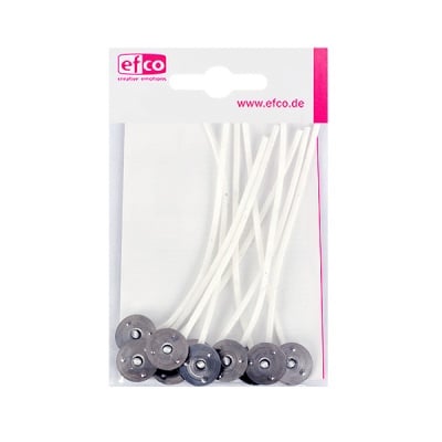 Фитил, плосък, с държач, 3x14 / 10 cm, 10 бр.,