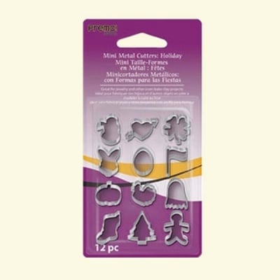 Форми за изрязване Mini Holiday на глина Sculpey, 12 бр.