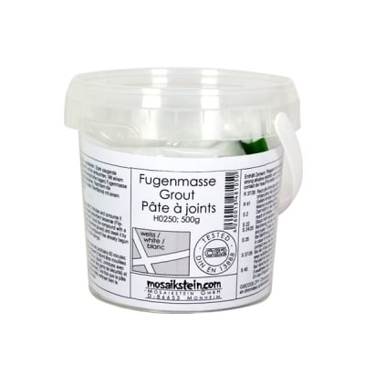 Фугираща смес за мозайка с кофичка, 500 g, бяло