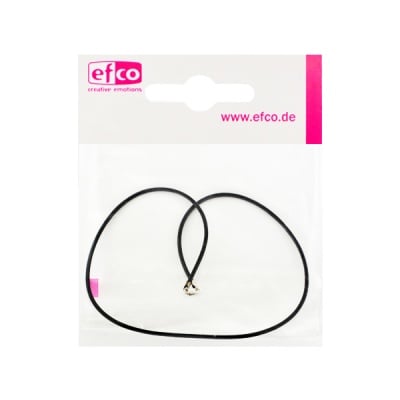 Гумена верижка, ф 2 mm / 40 cm, сребро / черно