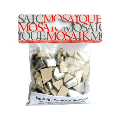 Мозаечна плочка Flip mini, стъкло, 0.5-2 cm, 180 бр., сребро