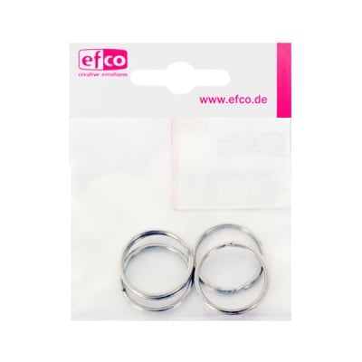 Халка за ключодържател, 20 mm, 4 броя, никелирана