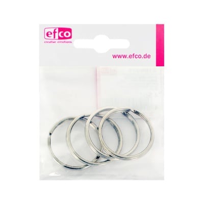 Халка за ключодържател, 35 mm, 4 броя, никелирана