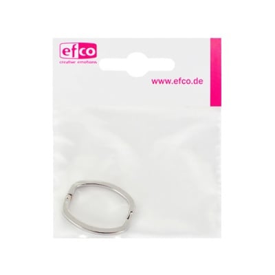 Халка - закопчалка, 23 х 17 mm, 1 брой, посребрена