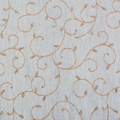 Хартия ръчна памучна, 50 g/m2, 50 x 70 cm, 1л, бяла с флорални мотиви