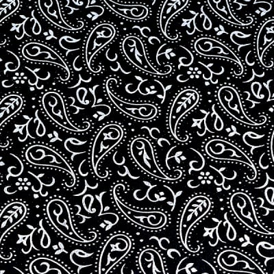 Хартия ръчна памучна, 50 g/m2, 50 x 70 cm, 1л, черна с орнаменти бели