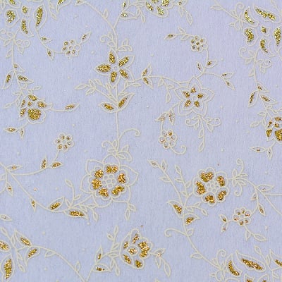 Хартия ръчна памучна, 50 g/m2, 50x70cm, 1л, кремава с релефни растения