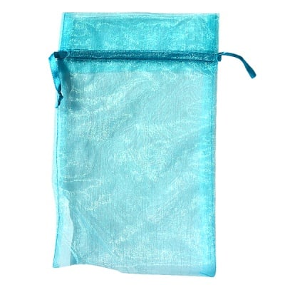 Торбичка подаръчна шифон, 15 X 24 cm, турско синя