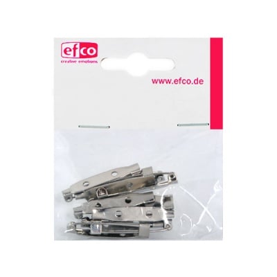 Игла - основа за брошка, 32 mm, 10 броя, никелирана